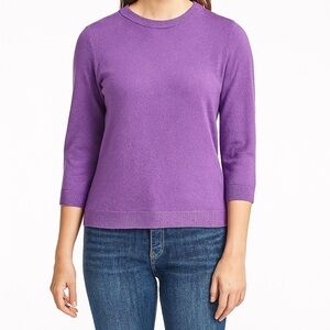 Talbots Pure Cashmere 3/4 Sleeve Sweater